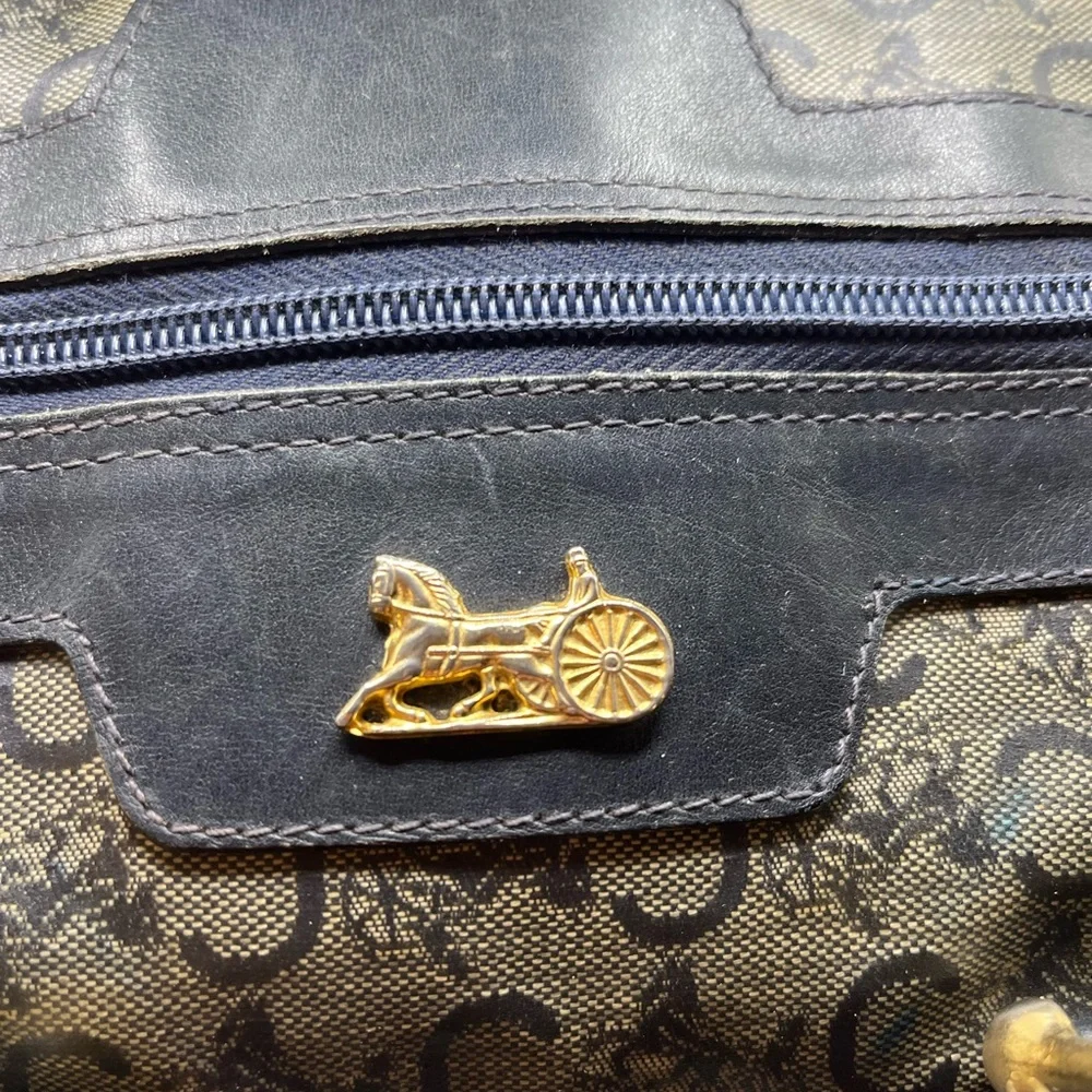 Vintage Celine, brown and black handbag